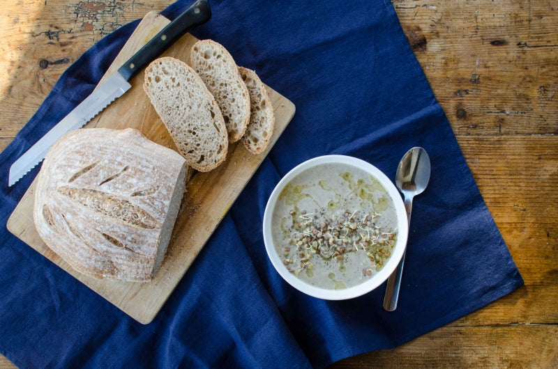 Des & Olive Thorpe’s Leek & Mushroom Soup by Trish Deseine