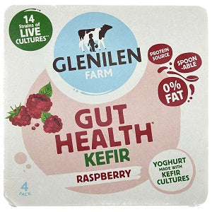 Glenilen Farm Gut Health Kefir Raspberry 4x125g