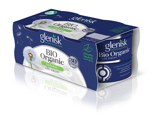 Glenisk Bio Yogurt Natural 4 Pack 125g