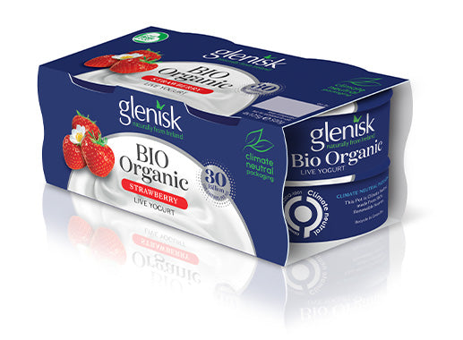 Glenisk Bio Yogurt Strawberry 4 Pack 125g