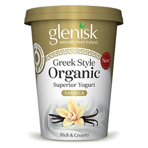 Glenisk Greek Style Organic Superior Yogurt Vanilla 450g