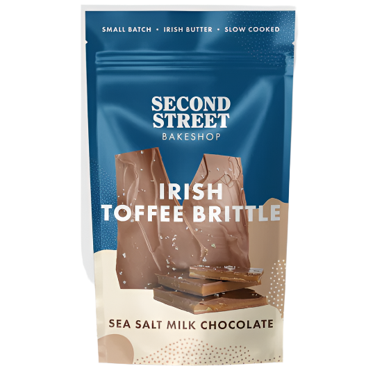 Second Street Bakeshop Irish Toffee Brittle Sea Salt Milk Chocolate 90g