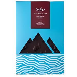 Skelligs Dark Chocolate with Almond &amp; Cherry 350g