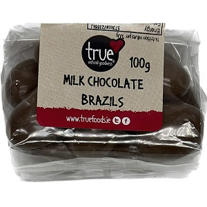 True Natural Goodness Milk Chocolate Brazils 100g