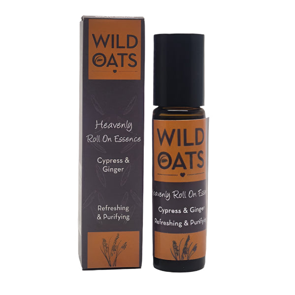 Wild Oats Heavenly Roll On Essence Cypress &amp; Ginger 10ml