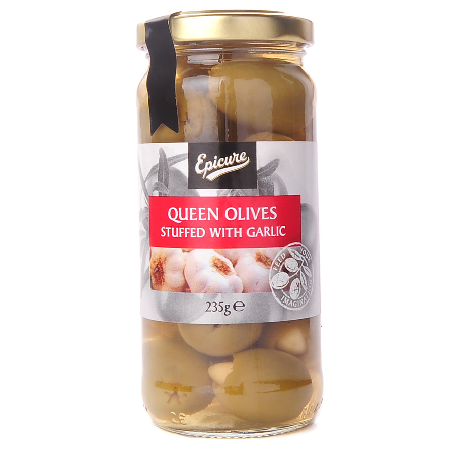 Epicure Queen Olives Stuffed with Garlic 235g